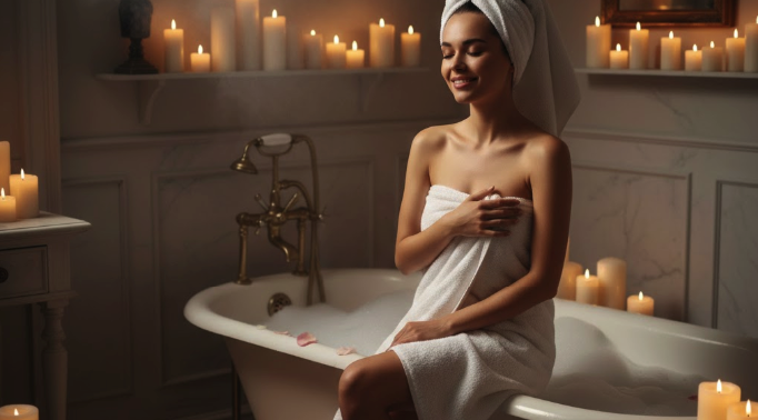 Вибратор в ванной